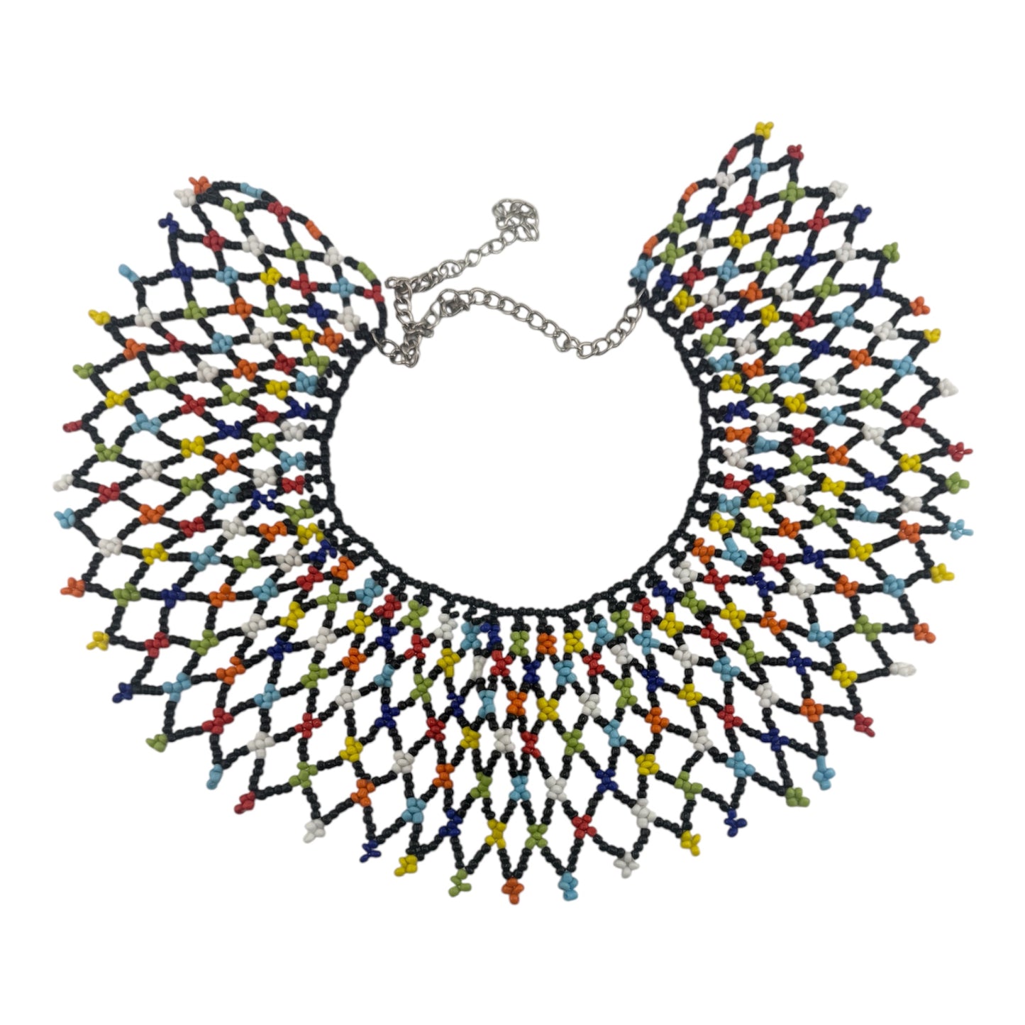 African Beaded Tribal Necklace Daisy-Shaped