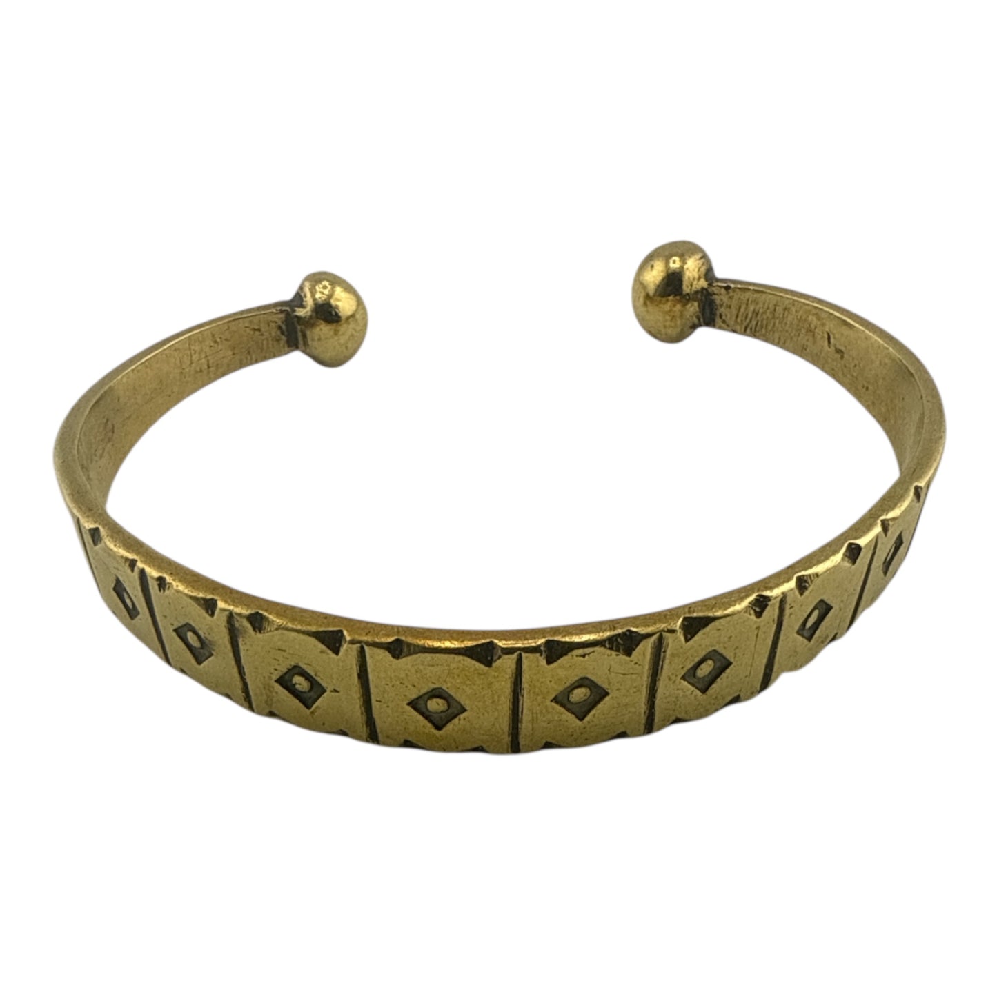 Handcrafted African Bronze Engraved Bracelet
