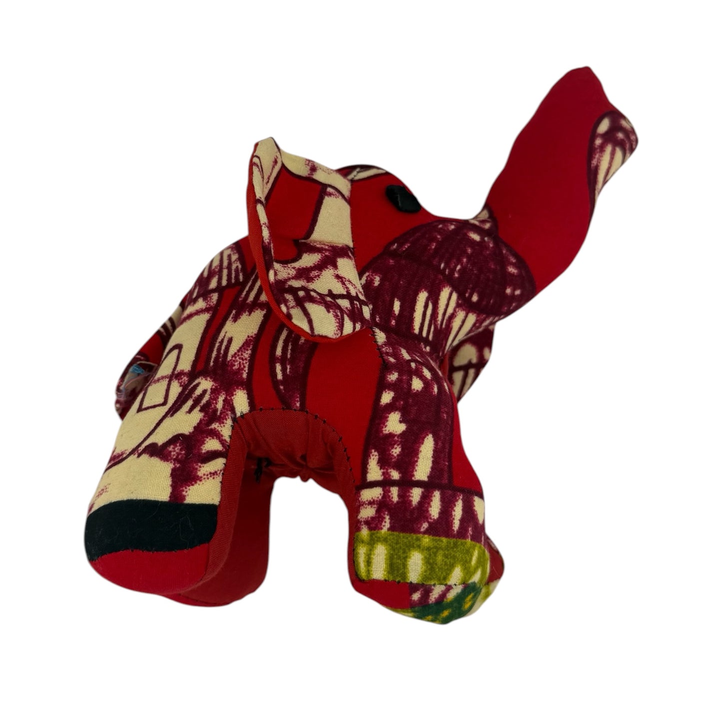Mini African Print Stuffed Elephant