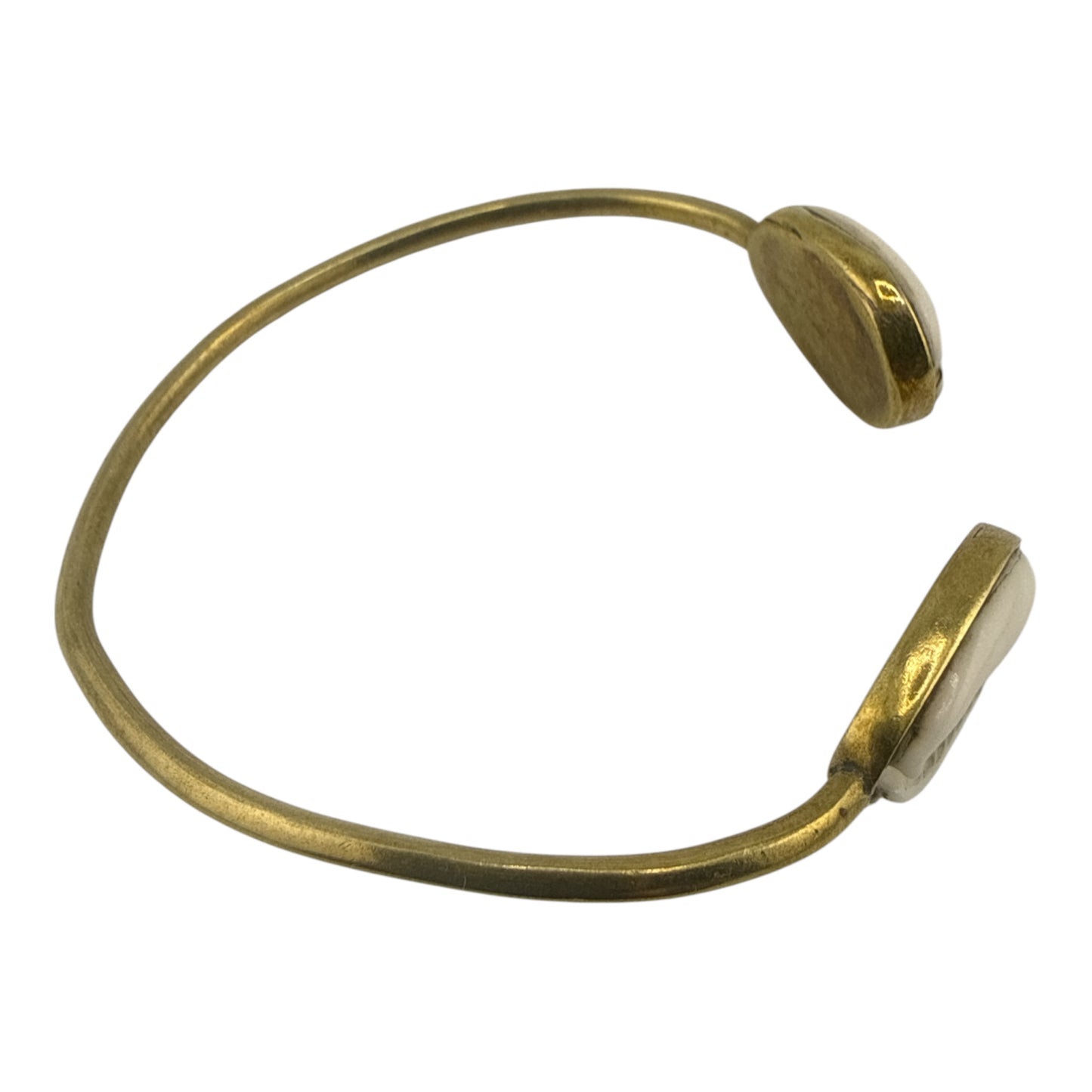 Bronze Double Cowrie Shell Cuff Bracelet