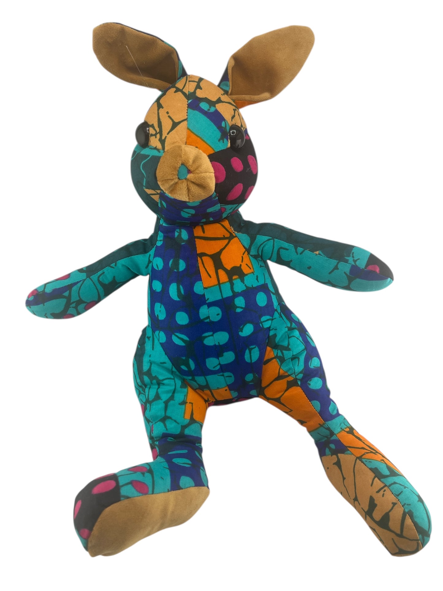 African Print Bunny Stuffed Animal