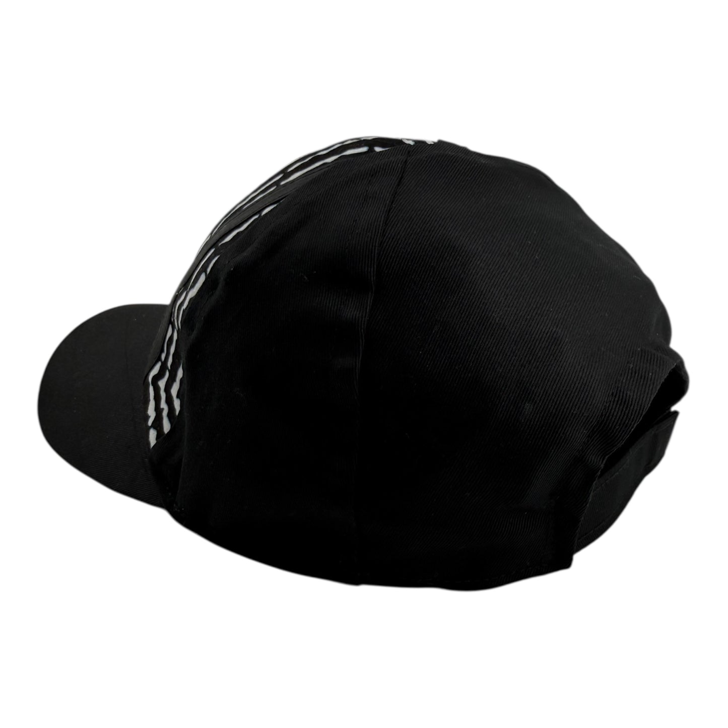 African Print Baseball Cap Black and White