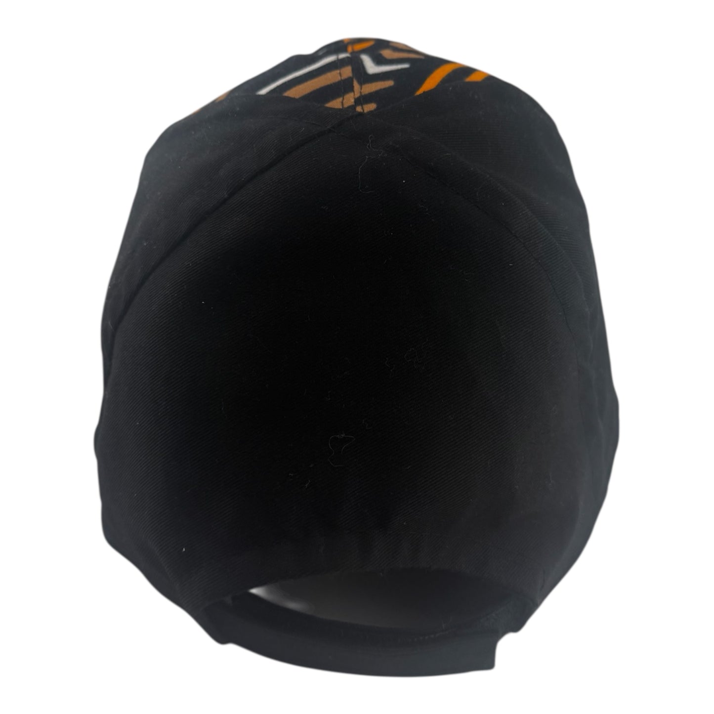 African Print Baseball Cap Black and Gold