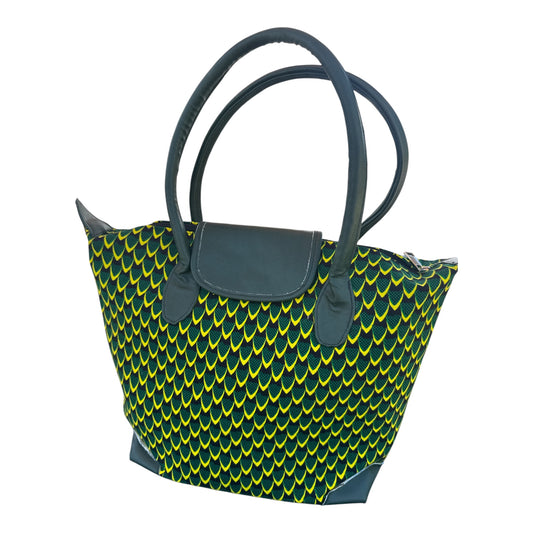 Green Ankara Print Bag