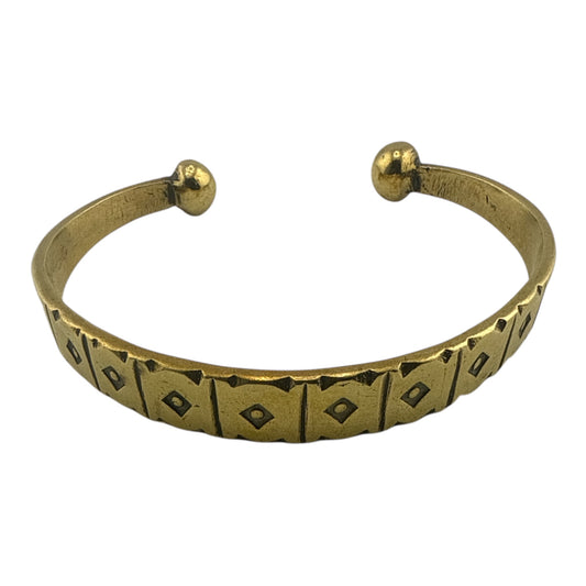 Handcrafted African Bronze Engraved Bracelet