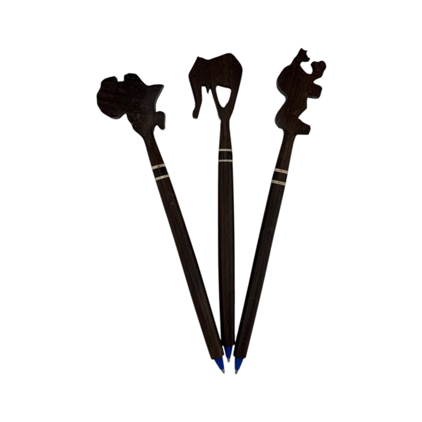 African Hand-Carved Wooden Pen
