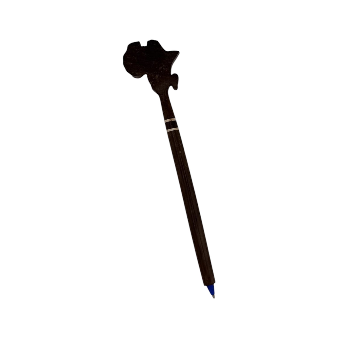 African Hand-Carved Wooden Pen