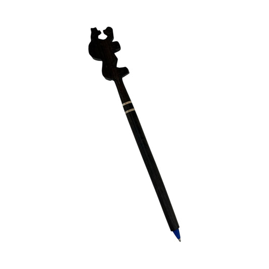 African Hand-Carved Wooden Pen