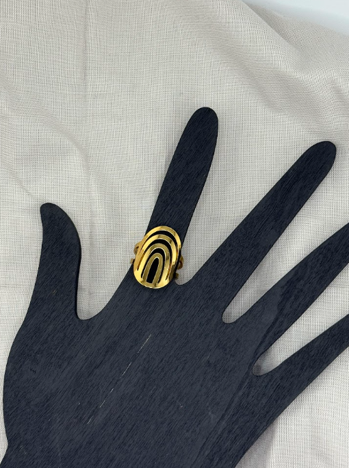 Gold Outlined Arch Ring