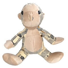 African Print Monkey Stuffed Animal