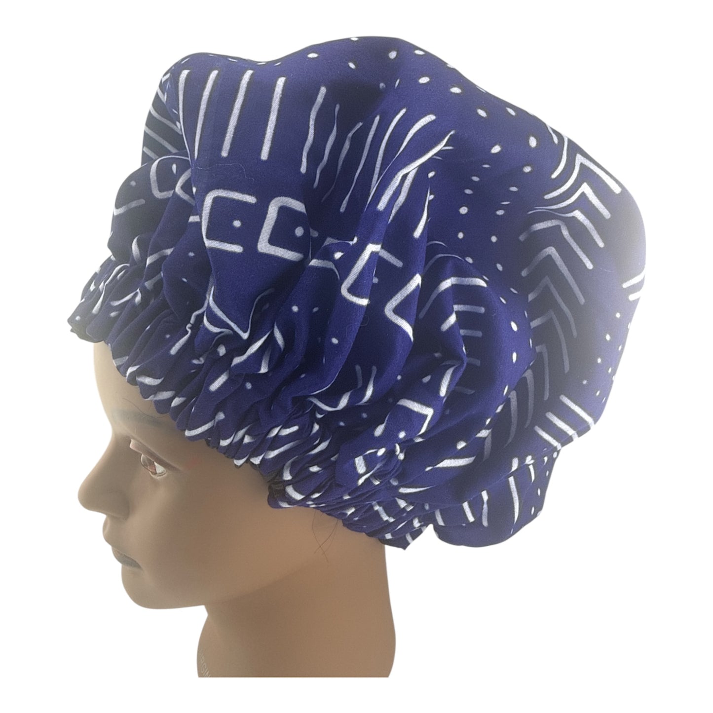 African Print Satin Bonnets