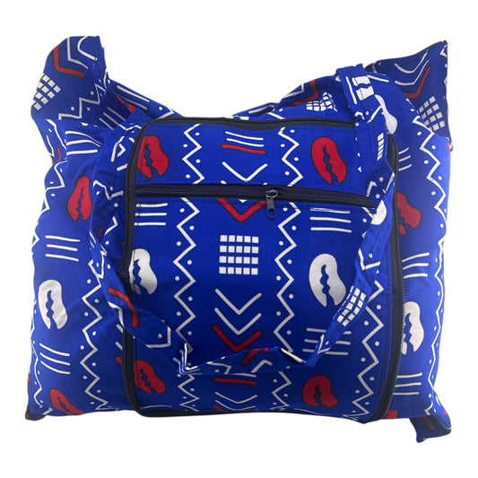 African Print Collapsible Tote Bags