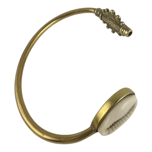 Bronze Single Cowrie Cuff Bracelet