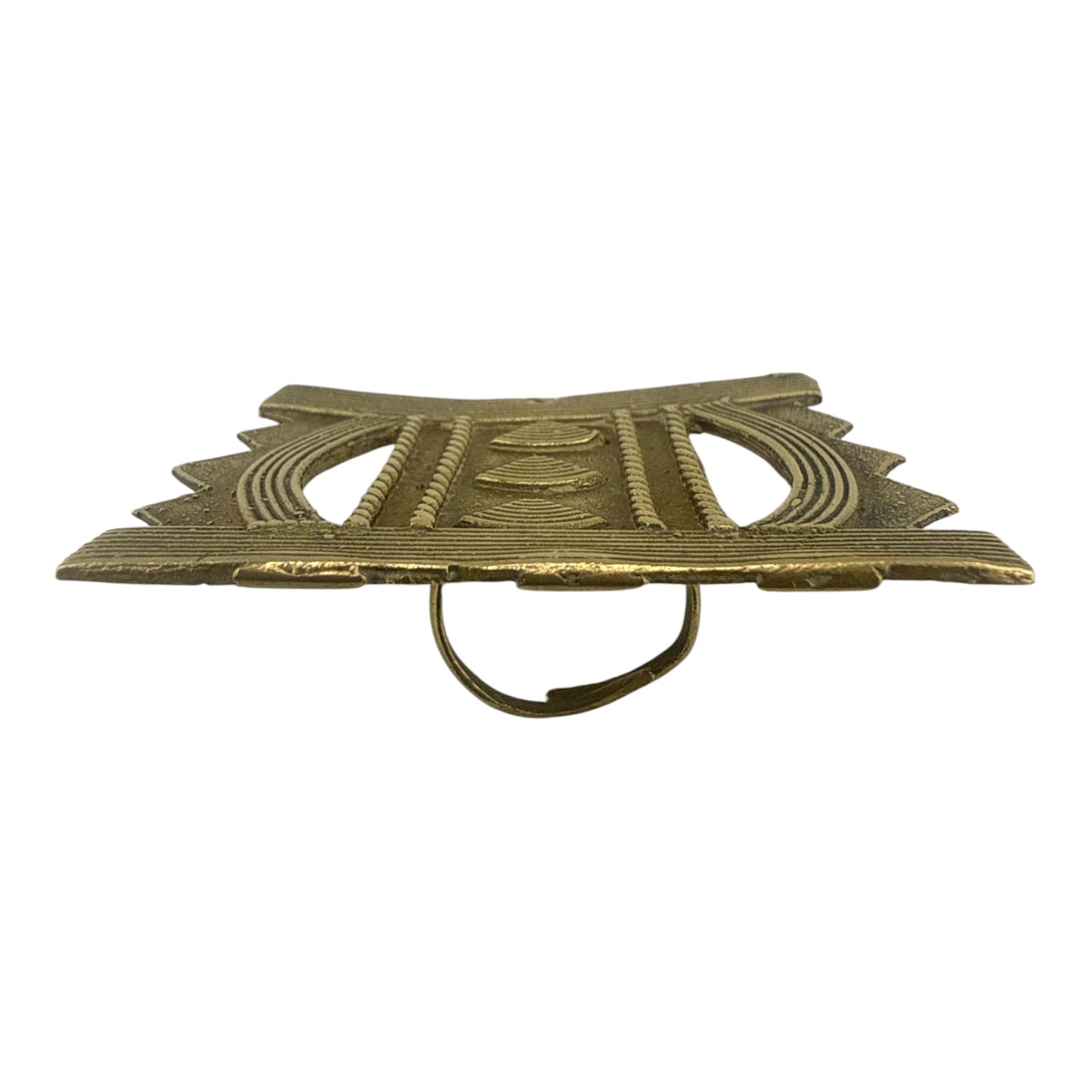 African Bronze Shield Ring