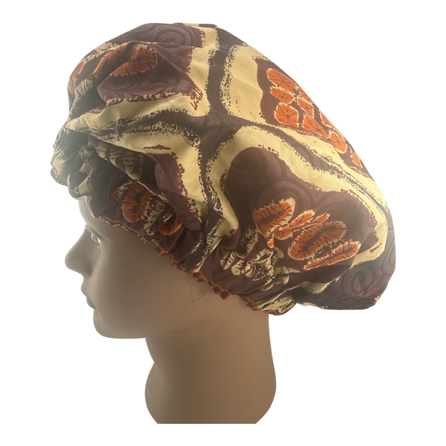 African Print Satin Bonnets