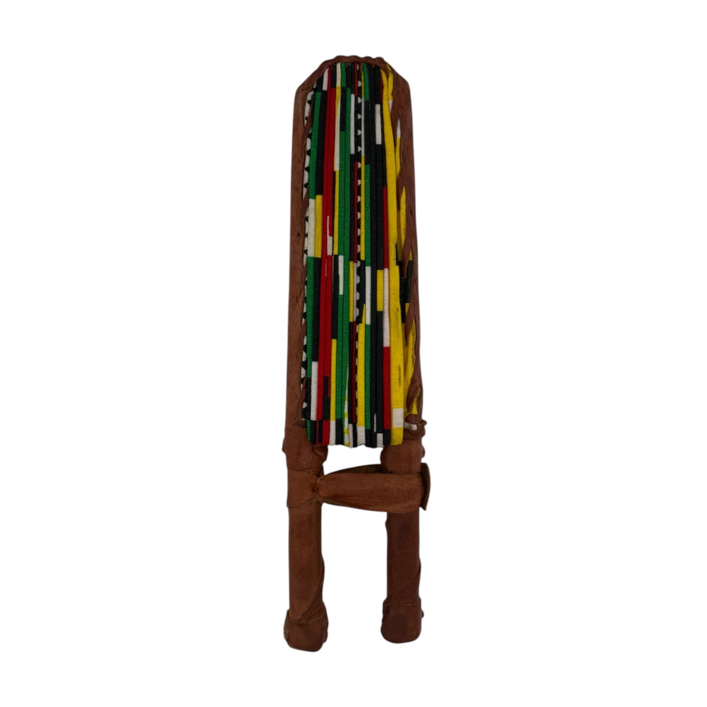 African Handwoven Cloth Collapsible Fan