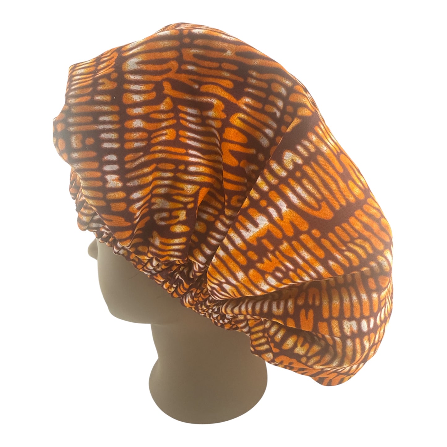 African Print Satin Bonnets
