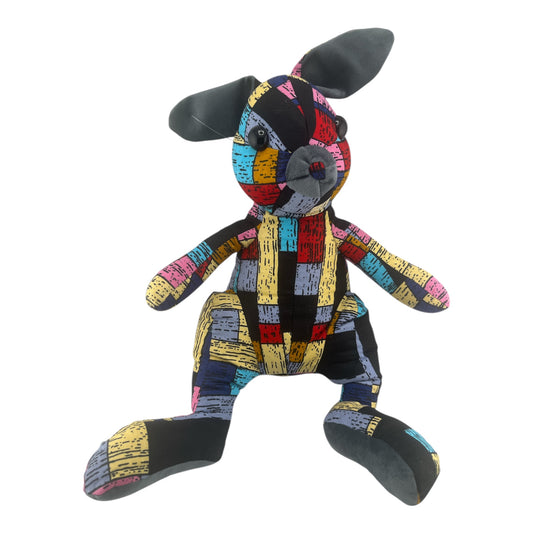 African Print Bunny Stuffed Animal