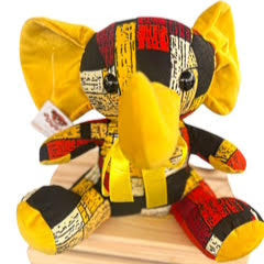 African Print Elephant Stuffed Animal