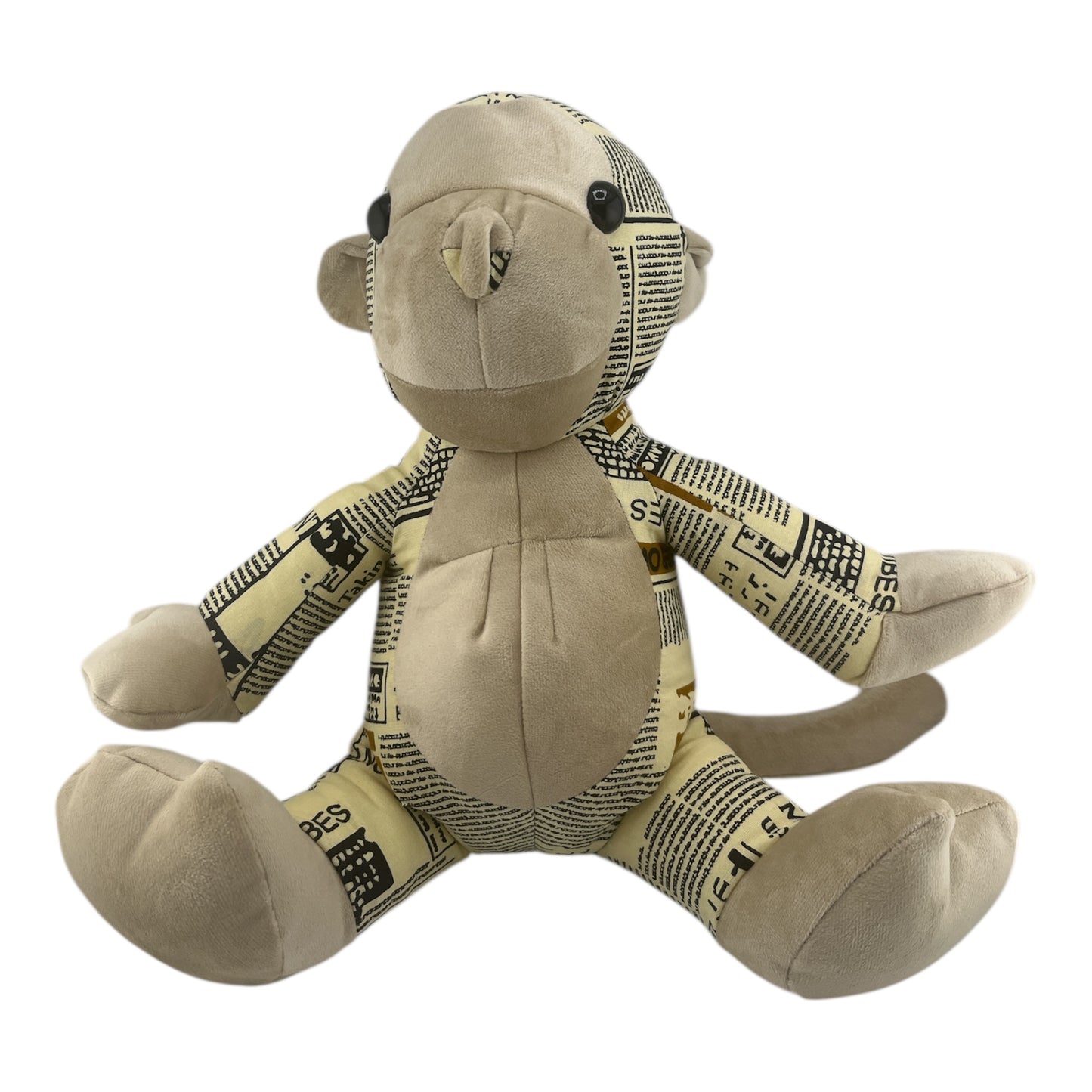 Wordy African Print Monkey Stuffed Animal